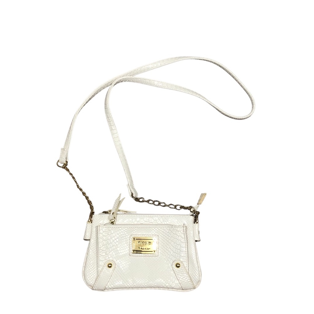 Nicole Miller cross body winter white bag